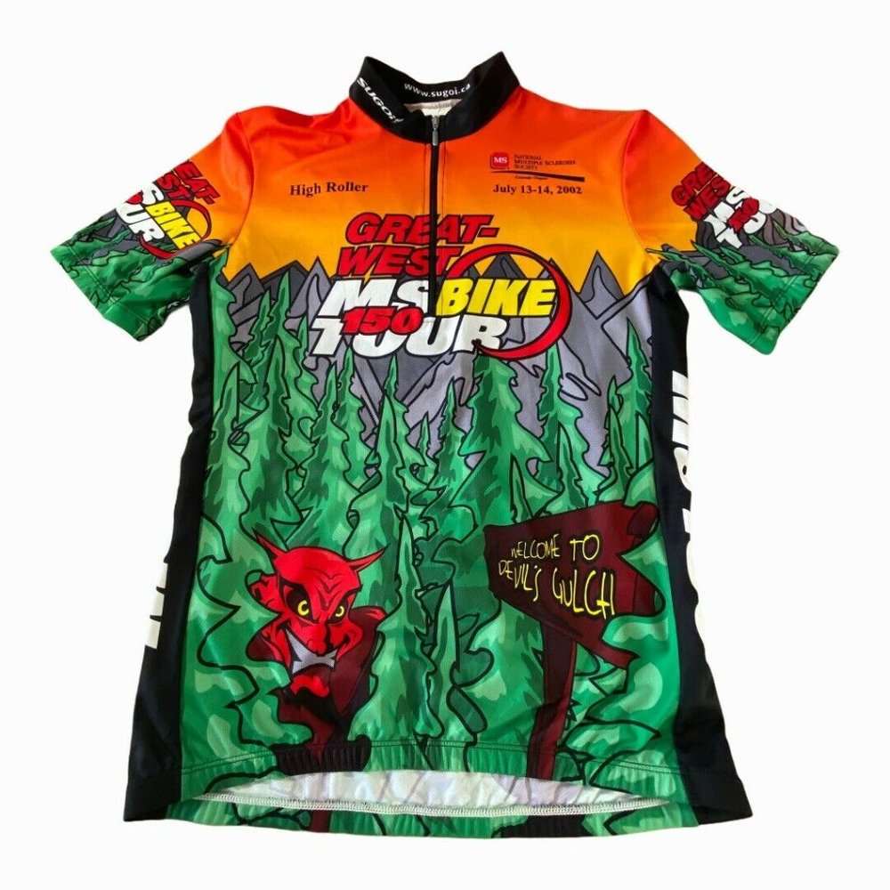 Sugoi Medium Devils Gulch MS Cycle Spin Jersey Zip - Picture 9 of 12